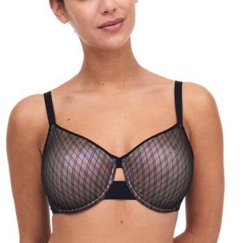 Chantelle BH Smooth Lines Covering Underwired Bra Schwarz Beige C 75 D...