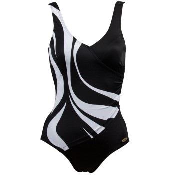 Damella Julia Basic Swimsuit Schwarz/Weiß 38 Damen