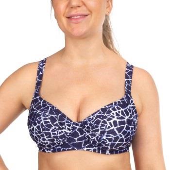 Damella Sophia Navy Crackle Underwire Bikini Bra Marine gemustert Poly...