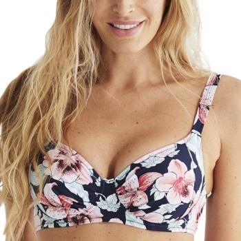 Damella Sophia Pink Lillies Underwire Bikini Bra Blau/Rosa C 38 Damen