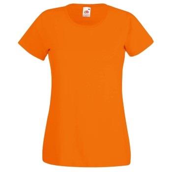 Fruit of the Loom Lady-Fit Valueweight T Orange Baumwolle Small Damen