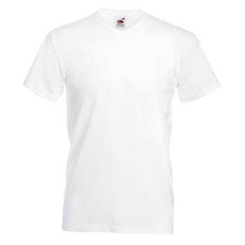 Fruit of the Loom Valueweight V-neck T Weiß Baumwolle Medium Herren