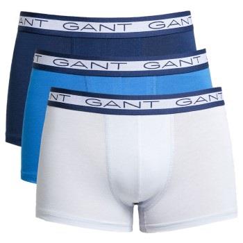 Gant 3P Basic Cotton Trunks Blau/Weiß Baumwolle Small Herren