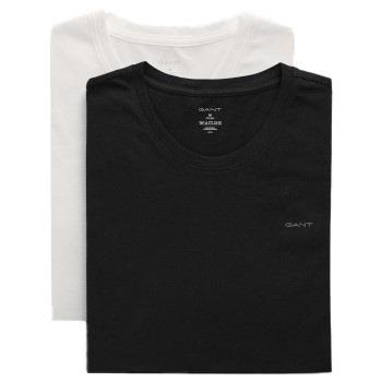 Gant 2P Basic Crew Neck T-Shirt Schwarz/Weiß Baumwolle Small Herren