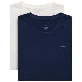 Gant 2P Basic Crew Neck T-Shirt Weiß/Marine Baumwolle Small Herren