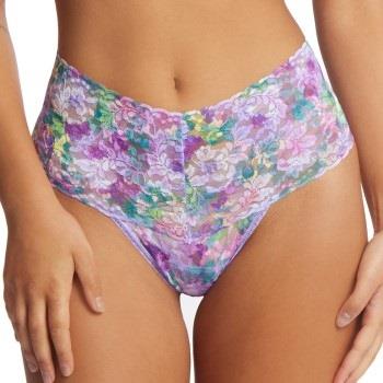 Hanky Panky Signature Lace Print Retro Thong Lila Nylon One Size Damen