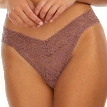 Hanky Panky Daily Lace Original Rise Thong Pflaume Nylon One Size Dame...