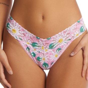 Hanky Panky 2P Printed Original Rise Thong Rosa Nylon One Size Damen