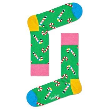 Happy socks 2P Candy Cane Sock Grün gemustert Baumwolle Gr 41/46