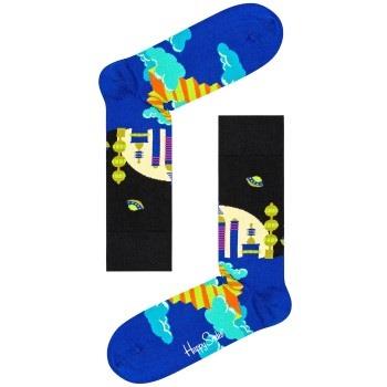 Happy Socks City X Sock Schwarz gemustert Baumwolle Gr 41/46