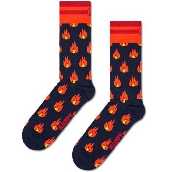 Happy Socks Flames Sock Blau/Rot Baumwolle Gr 41/46