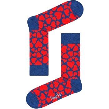 Happy Socks Heart Crew Sock Dunkelblau Baumwolle Gr 41/46