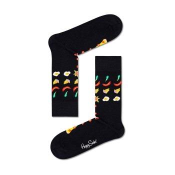 Happy socks 2P Pizza Invaders Sock Schwarz gemustert Baumwolle Gr 36/4...