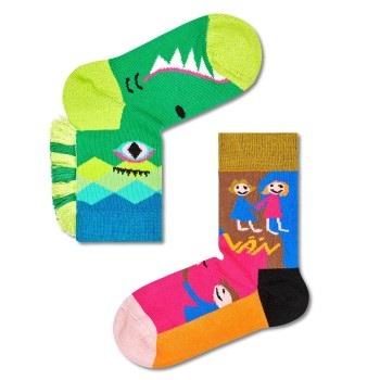 Happy Socks Rock Your Socks Friend Kids Sock Grün gemustert Baumwolle ...