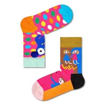 Happy Socks Rock Your Socks Friend Kids Sock Rosa Muster Baumwolle 7-9...