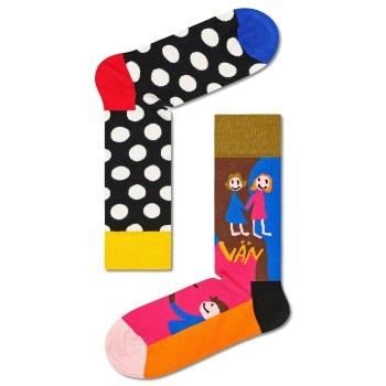 Happy socks 3P Rock Your Socks Friend Sock Schwarz gemustert Baumwolle...