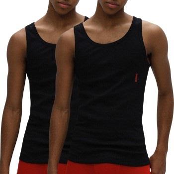 HUGO 2P Twin Tank Top Schwarz Baumwolle Small Herren