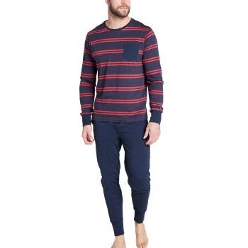 Jockey Cotton Pyjama Knit Blau/Rot Baumwolle Small Herren