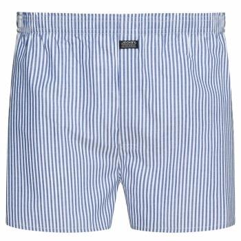 Jockey Woven Poplin Boxer Shorts Blaugestreift Baumwolle Small Herren