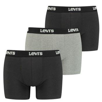 Levis 3P Back in Session Boxer Schwarz/Grau Baumwolle Small Herren