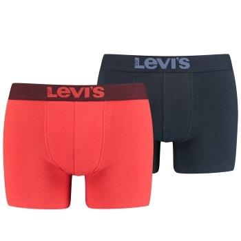 Levis 2P Base Boxer Rot/Blau Baumwolle Medium Herren