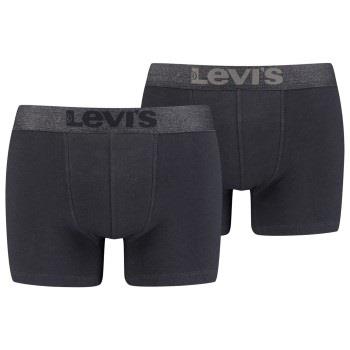 Levis 2P Organic Cotton Base Boxer Schwarz Baumwolle Medium Herren