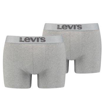 Levis 2P Organic Cotton Base Boxer Grau Baumwolle Small Herren