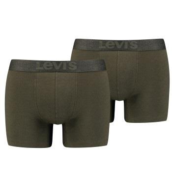 Levis 2P Organic Cotton Base Boxer Dunkelgrün Baumwolle Small Herren