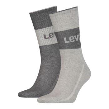 Levis 2P Organic Cotton Crew Sock Grau Gr 35/38