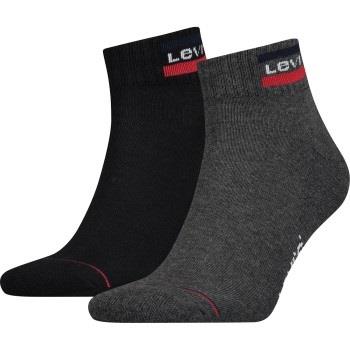 Levis 2P Sport Mid Cut Sock Schwarz/Grau Gr 39/42