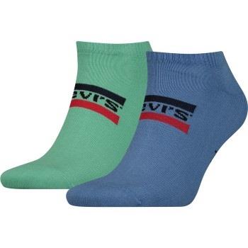 Levis 2P Sportswear Logo Low Cut Sock Blau/Grün Gr 39/42