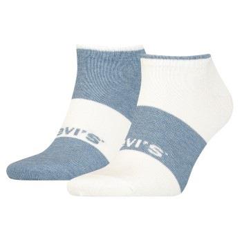 Levis 2P Unisex Sustainable Low Cut Socks Weiß/Blau Gr 39/42