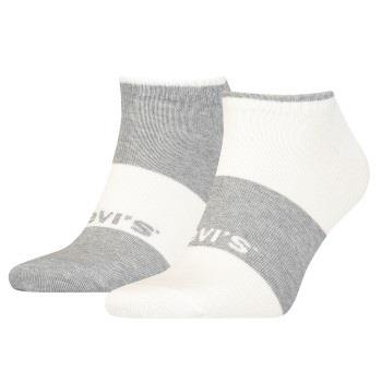 Levis 2P Unisex Sustainable Low Cut Socks Weiß/Grau Gr 39/42