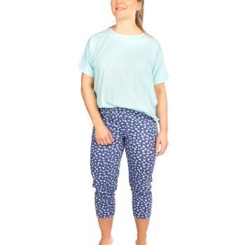 Missya Feline Pyjamas Blau/Grün Baumwolle Large Damen
