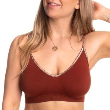 Missya BH Lucia Glitter Bra Top Rostorange Polyamid Small Damen