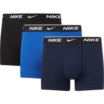 Nike 3P Everyday Essentials Cotton Stretch Trunk Schwarz/Blau Baumwoll...
