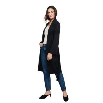 Pierre Robert X Jenny Skavlan Wool Long Kimono Schwarz Merinowolle Sma...