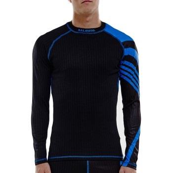 Salming Baselayer LS Tee Men Schwarz/Blau Polyester Small Herren