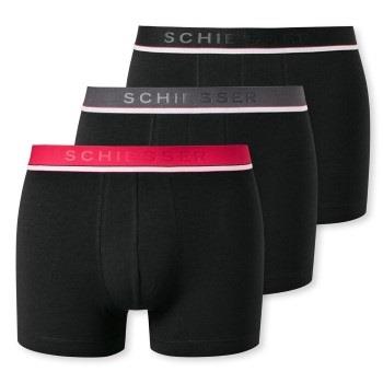 Schiesser 3P 95-5 Organic Cotton Rio Boxer Schwarz Large Herren