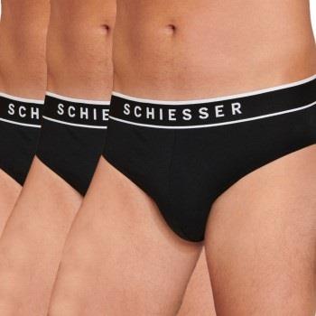 Schiesser 3P 95-5 Organic Cotton Rio Brief Schwarz Baumwolle Small Her...