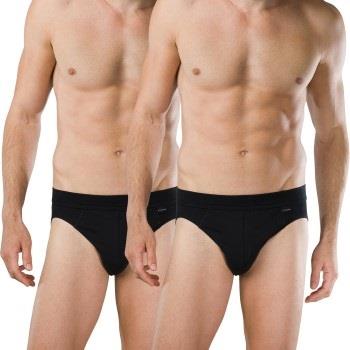 Schiesser 2P Authentic Rio Briefs Schwarz Baumwolle Small Herren