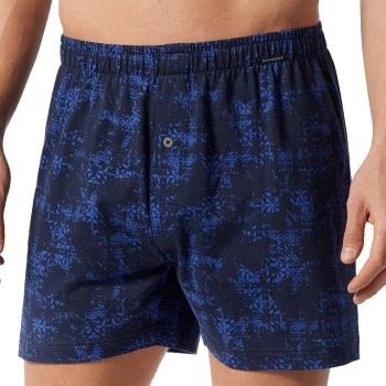 Schiesser 2P Fun Prints Boxer Shorts Blau Muster Baumwolle Medium Herr...