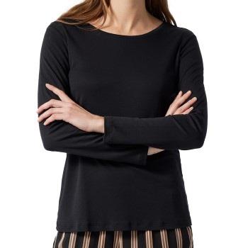 Schiesser Mix and Relax Long Interlock Shirt Schwarz 38 Damen