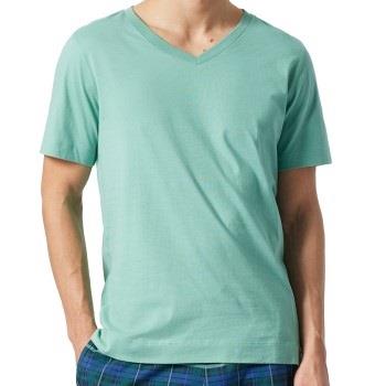 Schiesser Mix and Relax Organic V-neck T-Shirt Mintgrün Baumwolle Medi...