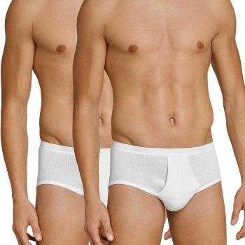 Schiesser 2P Original Classics Double Rib Briefs Weiß Baumwolle Medium...