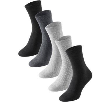 Schiesser 5P Women Socks Grau/Schwarz Gr 39/42 Damen