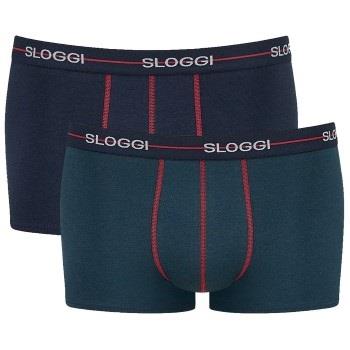 Sloggi 2P For Men Start Hip Blau/Grün Baumwolle Small Herren