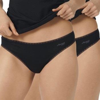 Sloggi 2P GO Brazilian Schwarz Baumwolle Small Damen