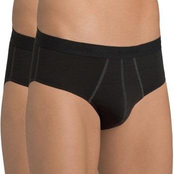 Sloggi 2P Men 24 7 Midi Schwarz Baumwolle Small Herren