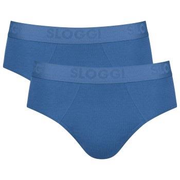 Sloggi 2P Men FREE Evolve Brief Blau Ökologische Baumwolle Small Herre...